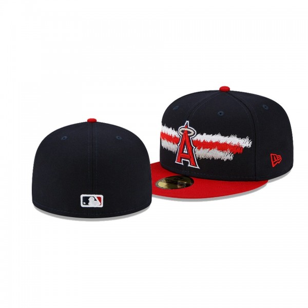 Los Angeles Angels Scribble Navy 59FIFTY Fitted Hat