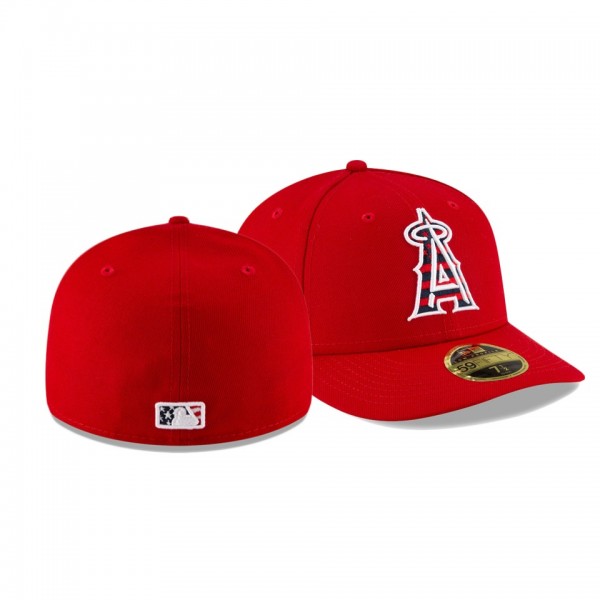 Los Angeles Angels 2021 Independence Day Red Low Profile 59FIFTY 4th Of July Hat