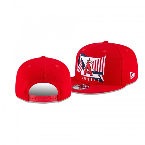 Los Angeles Angels Shapes Red 9FIFTY Snapback Hat