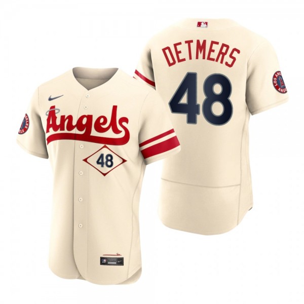 Men's Los Angeles Angels Reid Detmers Cream 2022 City Connect Authentic Jersey