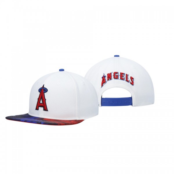 Los Angeles Angels Dip-Dye White Snapback Pro Standard Hat