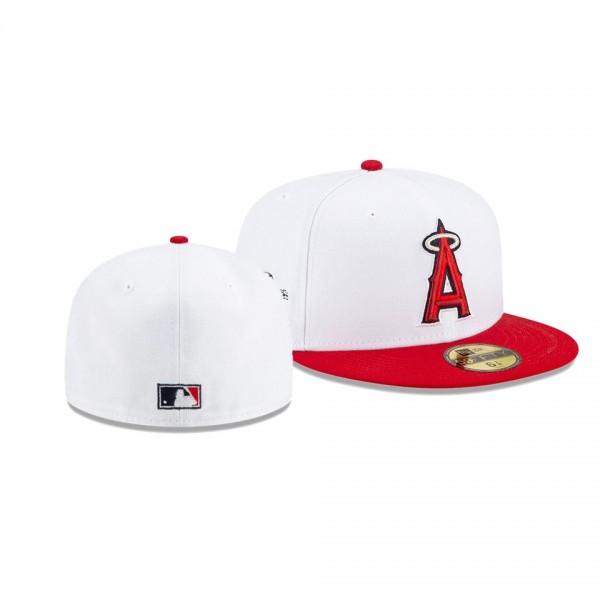 Los Angeles Angels 2002 World Series White Red Two-Tone 59FIFTY Hat