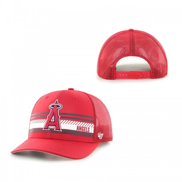 Los Angeles Angels '47 Cumberland Trucker Snapback Hat Red