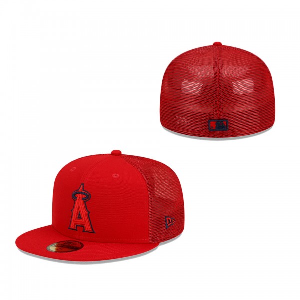 Los Angeles Angels New Era 2022 Batting Practice 59FIFTY Fitted Hat Red