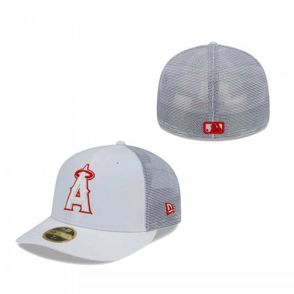 Los Angeles Angels New Era 2022 Batting Practice Low Profile 59FIFTY Fitted Hat White