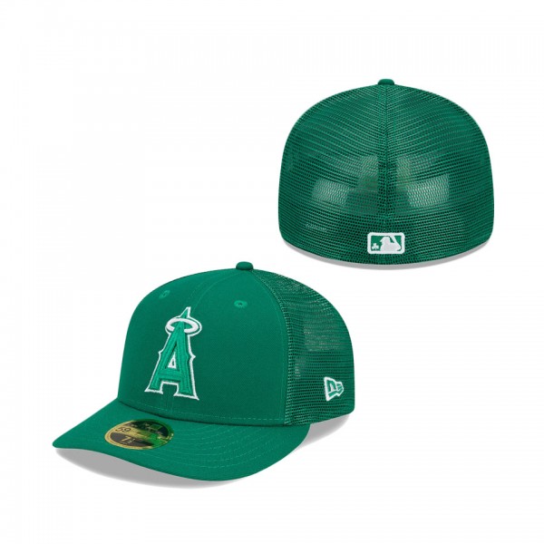 Los Angeles Angels New Era 2022 St. Patrick's Day On-Field Low Profile 59FIFTY Fitted Hat Green