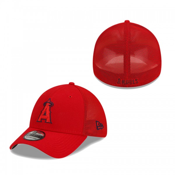 Los Angeles Angels New Era Youth 2022 Batting Practice 39THIRTY Flex Hat Red