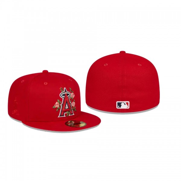 Men's Los Angeles Angels Bloom Red 59FIFTY Fitted Hat
