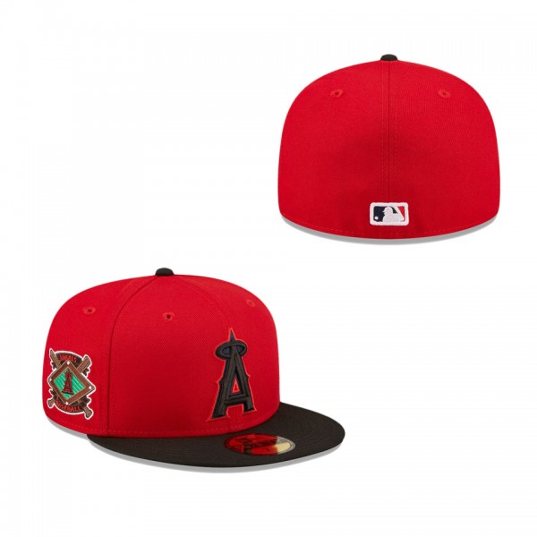 Los Angeles Angels Team AKA 59FIFTY Fitted Hat Red