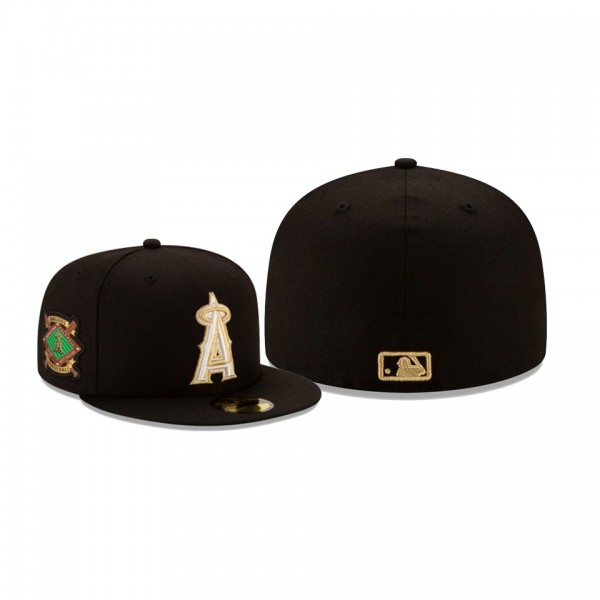 Men's Los Angeles Angels AKA Patch Black 59FIFTY Fitted Hat
