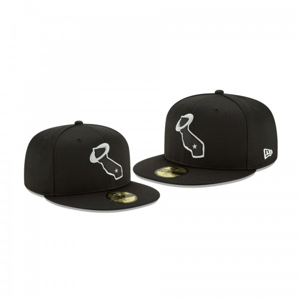 Men's Angels Clubhouse Black Team 59FIFTY Fitted Hat