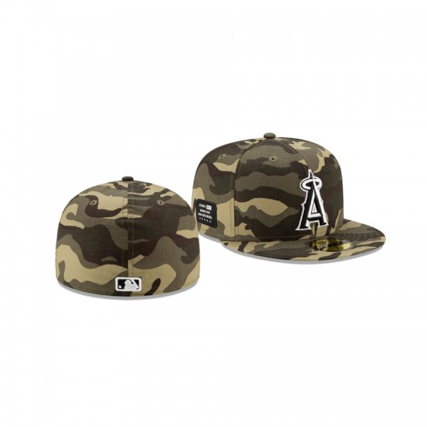 Men's Los Angeles Angels 2021 Armed Forces Day Camo On-Field 59FIFTY Fitted Hat