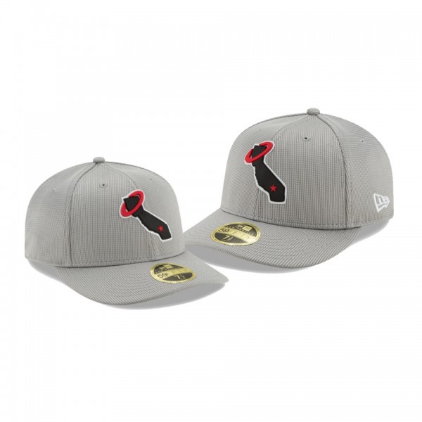 Men's Angels Clubhouse Gray Low Profile 59FIFTY Fitted Hat
