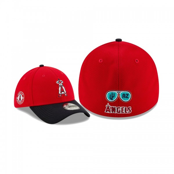 Men's Los Angeles Angels 2021 Spring Training Red 39THIRTY Flex Hat