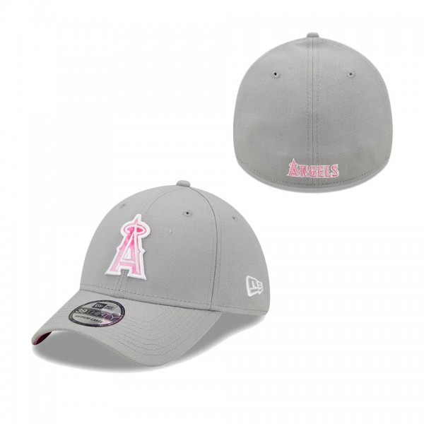 Men's Los Angeles Angels Gray 2022 Mother's Day 39THIRTY Flex Hat