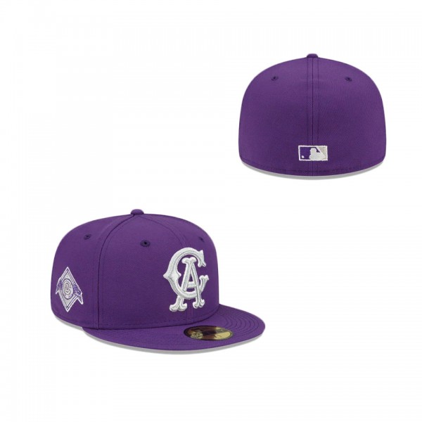 Purple Refresh Los Angeles Angels 59FIFTY Fitted Hat