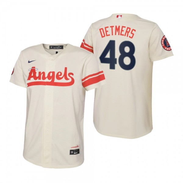 Youth Los Angeles Angels Reid Detmers Cream 2022 City Connect Replica Jersey