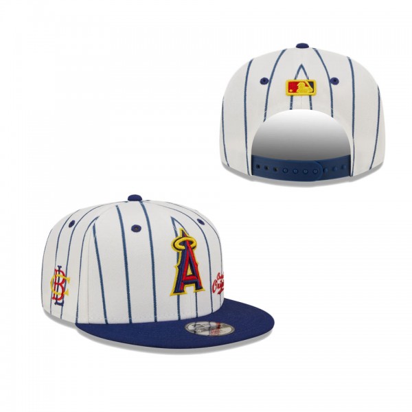 Youth Los Angeles Angels New Era White Navy MLB X Big League Chew Original 9FIFTY Snapback Adjustable Hat