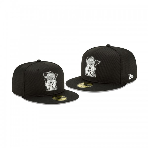 Men's Twins Clubhouse Black Team 59FIFTY Fitted Hat