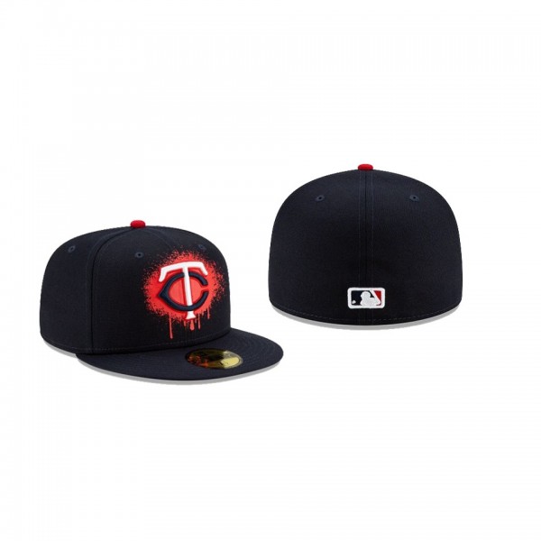 Men's Minnesota Twins Drip Front Black 59FIFTY Fitted Hat