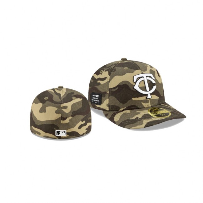 Men's Minnesota Twins 2021 Armed Forces Day Camo On-Field Low Profile 59FIFTY Fitted Hat