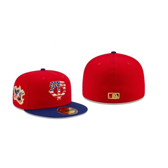 Men's Minnesota Twins Americana Patch Red 59FIFTY Fitted Hat