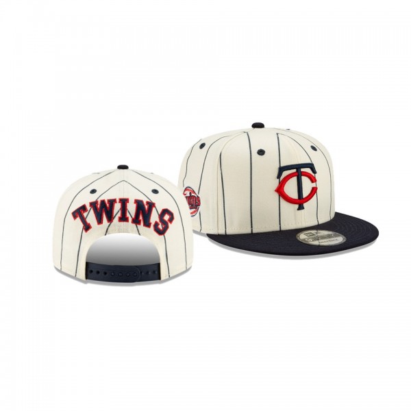 Men's Minnesota Twins Pinstripe White 9FIFTY Snapback Hat