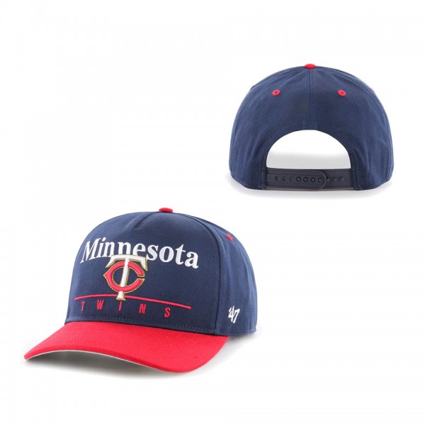 Minnesota Twins '47 Retro Super Hitch Snapback Hat Navy Red
