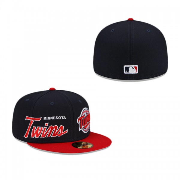 Minnesota Twins Double Logo 59FIFTY Fitted Hat
