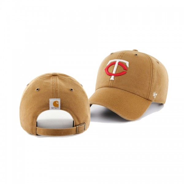 Men's Minnesota Twins Carhartt X 47 Brand Khaki Clean Up Hat