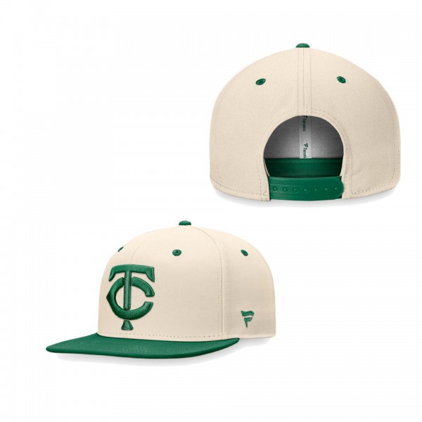 Minnesota Twins Natural Kelly Green St. Patrick's Day Two-Tone Snapback Hat
