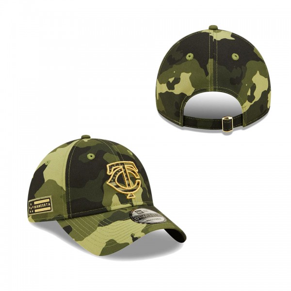 Men's Minnesota Twins New Era Camo 2022 Armed Forces Day 9TWENTY Adjustable Hat