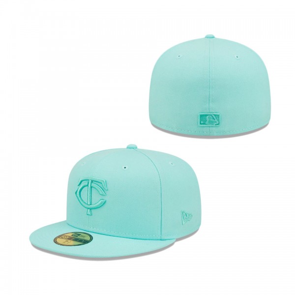 Minnesota Twins New Era Icon Color Pack 59FIFTY Fitted Hat Turquoise