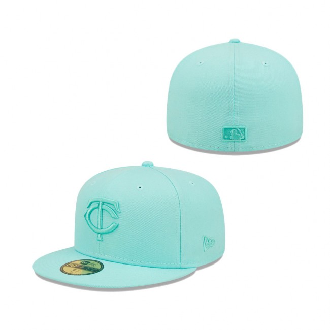 Minnesota Twins New Era Icon Color Pack 59FIFTY Fitted Hat Turquoise