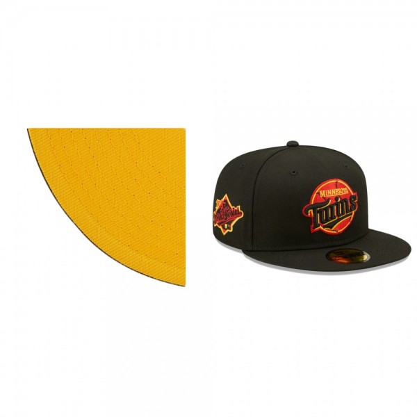 Minnesota Twins 1987 World Series Logo Black Gold Undervisor 59FIFTY Hat