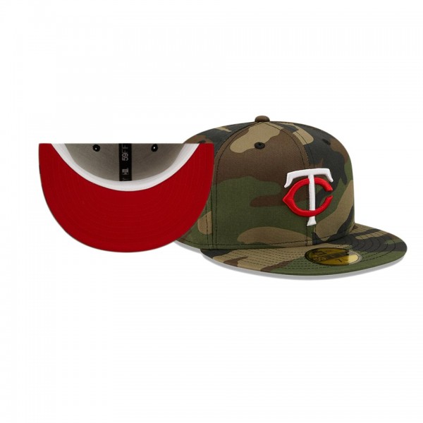 Minnesota Twins Woodland Undervisor Camo 2014 MLB All-Star Game Patch 59FIFTY Hat