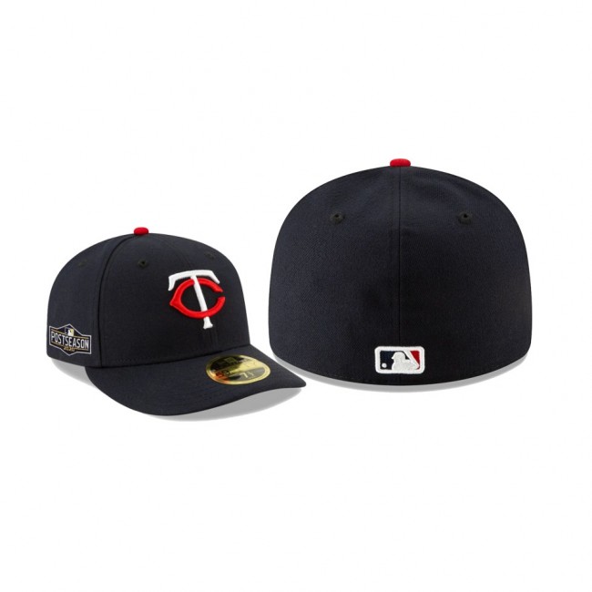 Men's Minnesota Twins 2020 Postseason Navy Side Patch Low Profile 59FIFTY Fitted Hat