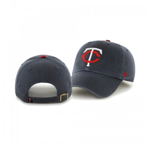 Youth Minnesota Twins Team Logo Navy Clean Up Adjustable Hat