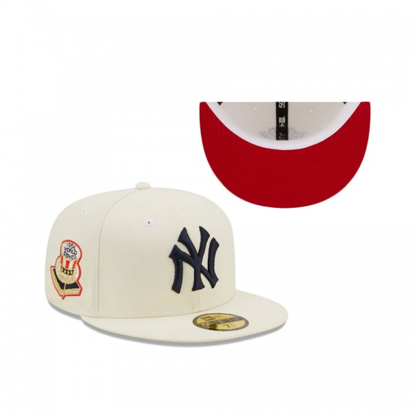 New York Yankees 1956 World Series Chrome Alternate Undervisor 59FIFTY Cap Cream