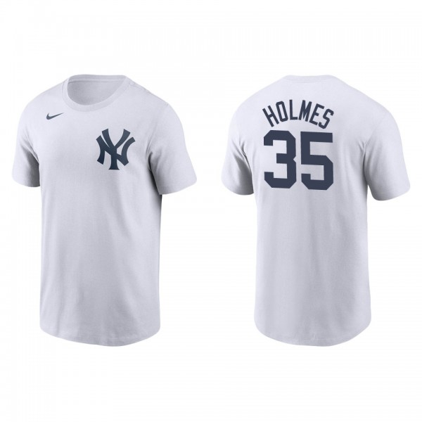 Clay Holmes New York Yankees Aaron Judge White T-Shirt