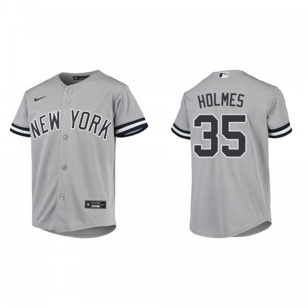 Clay Holmes Youth New York Yankees Gray Road Replica Jersey