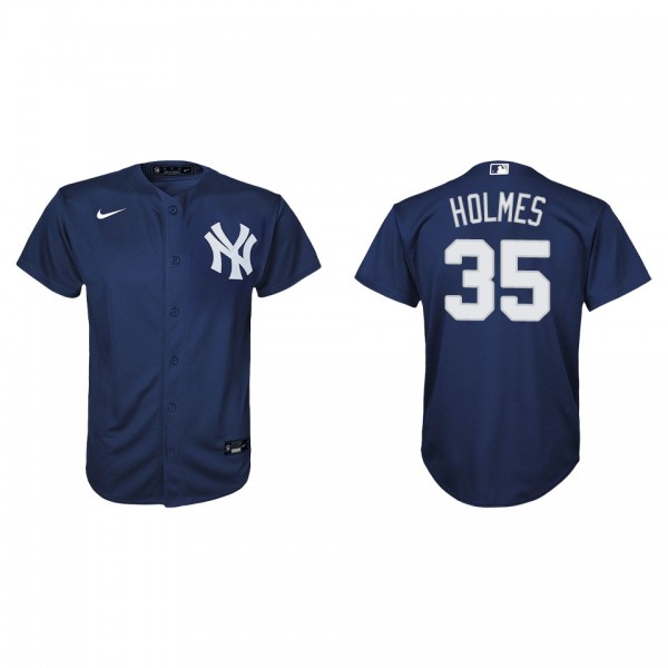 Clay Holmes Youth New York Yankees Navy Alternate Replica Jersey
