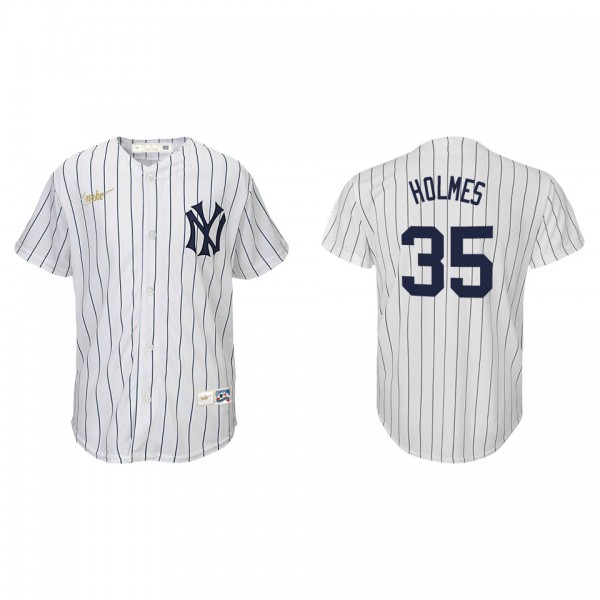 Clay Holmes Youth New York Yankees White Home Cooperstown Collection Jersey