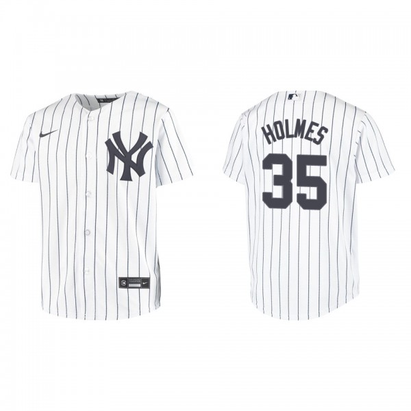 Clay Holmes Youth New York Yankees White Home Replica Jersey