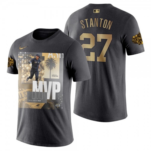 New York Yankees Giancarlo Stanton Charcoal 2022 MLB All-Star Game MVP T-Shirt