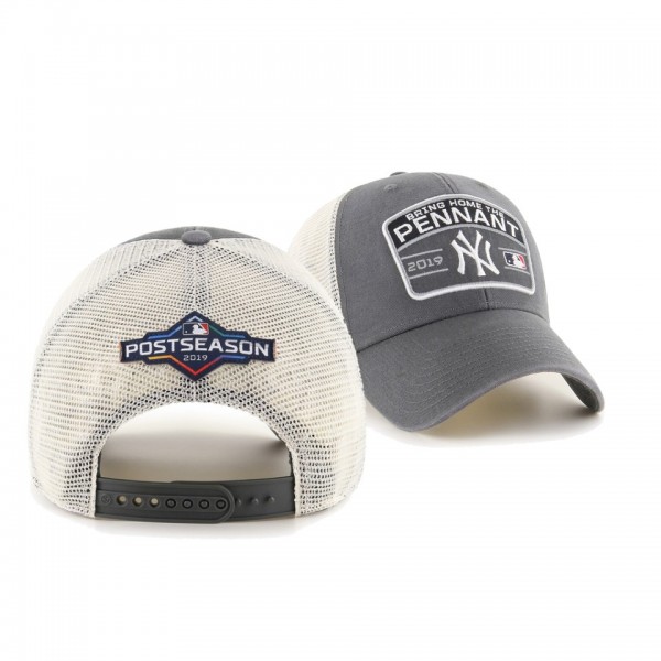 Men's Yankees 2019 Postseason Charcoal Flagship MVP Adjustable Trucker Hat