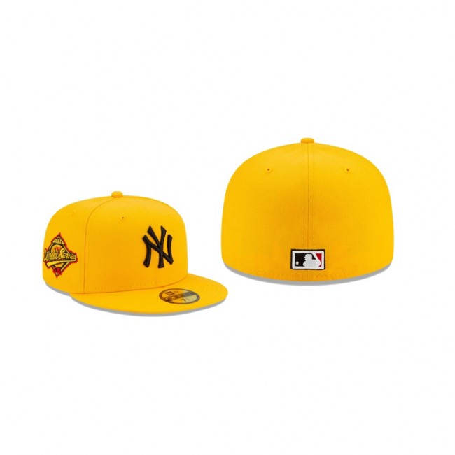 Men's New York Yankees Red Under Visor Gold 59FIFTY Fitted Hat