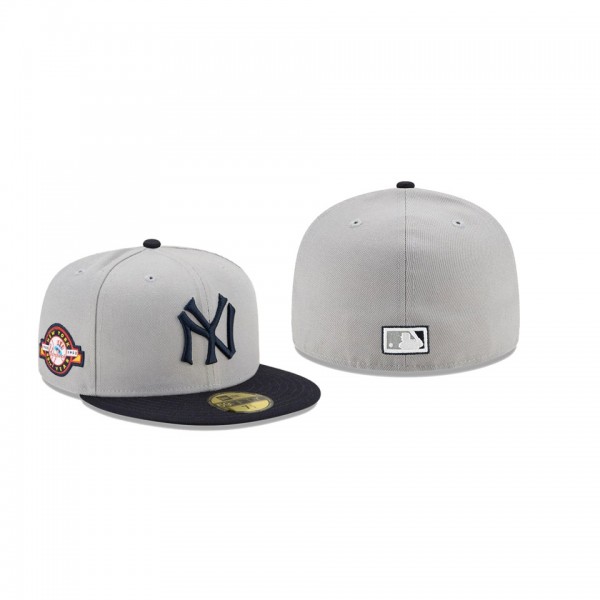 Men's New York Yankees 50th Anniversary Patch Gray 59FIFTY Fitted Hat