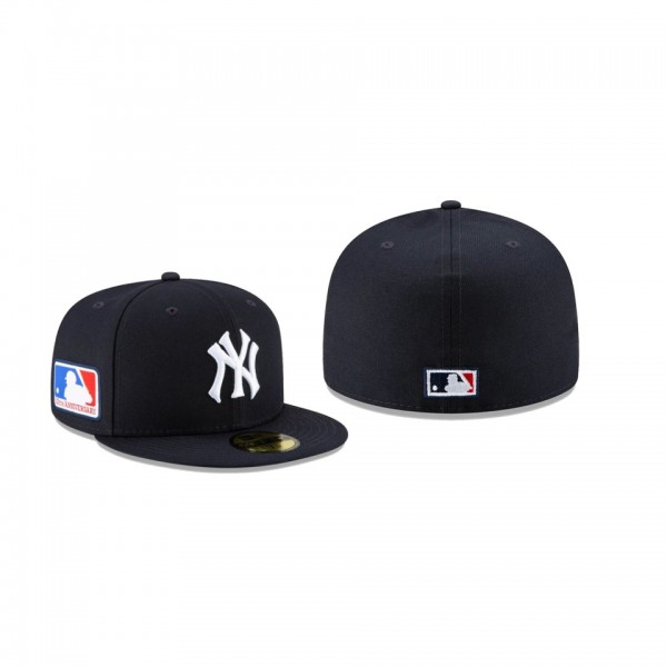 Men's New York Yankees 100th Anniversary Patch Navy 59FIFTY Fitted Hat