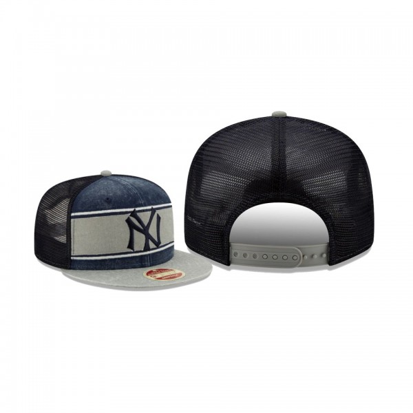 Men's New York Yankees Heritage Band Navy Trucker 9FIFTY Snapback Hat